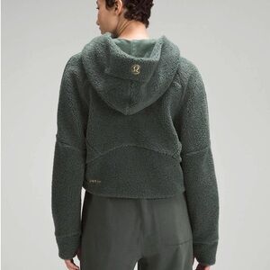 NWOT XS/S Lululemon Scuba Oversized Fleece Half Zip Hoodie, Gold Zip